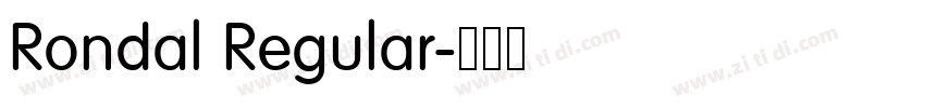 Rondal Regular字体转换